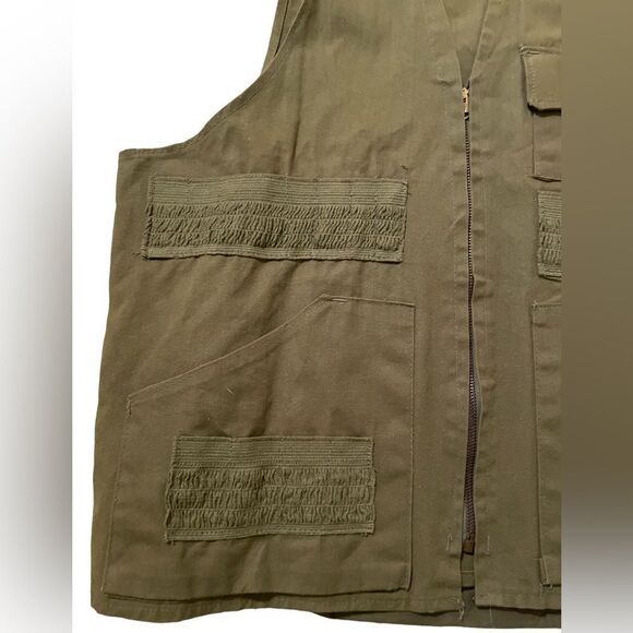Bullseye Bill Water Repellant '50s '60s Vintage Hunting Vest; size Medium - Picture 6 of 6